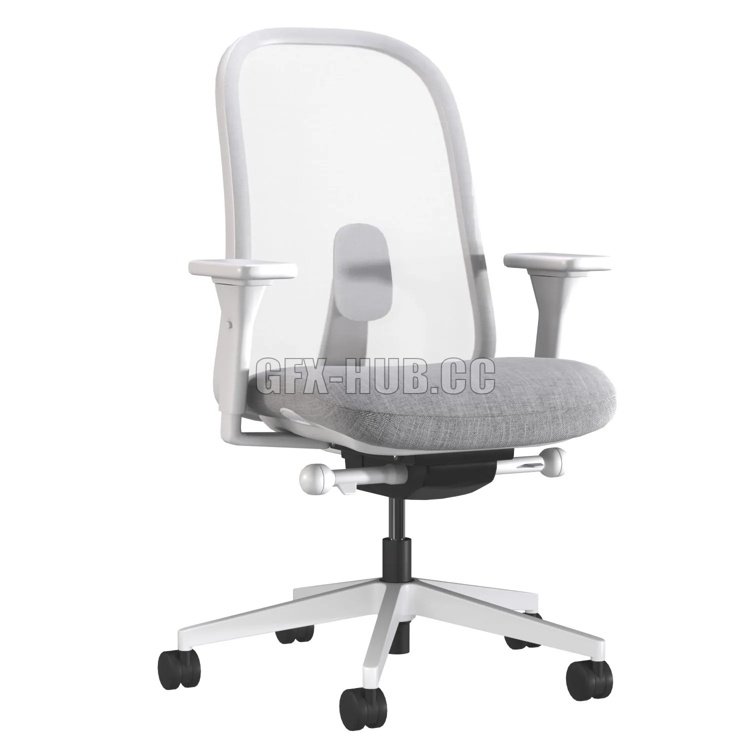 FURNITURE 3D MODELS – LINO Office Swivel Chair with Armrests by Herman Miller