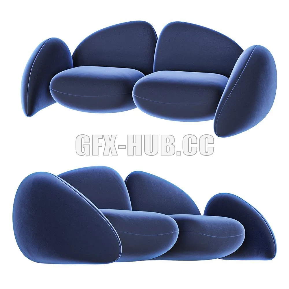 FURNITURE 3D MODELS – LITHOS sofa 2 seats size