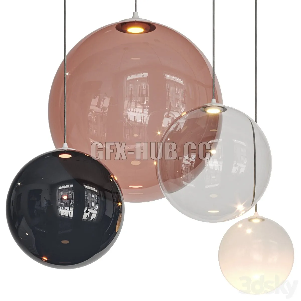 FURNITURE 3D MODELS – Lodes Random Solo Pendant Lamps