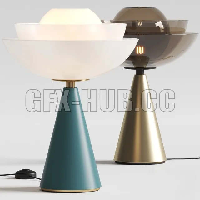 FURNITURE 3D MODELS – Lotus Table Lamps by Mason Editions