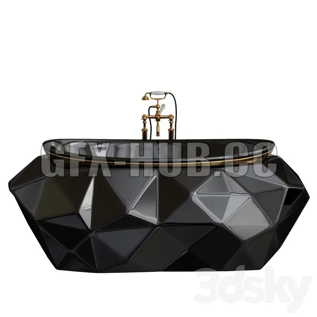 FURNITURE 3D MODELS – Maison Valentina Bath Black Diamond