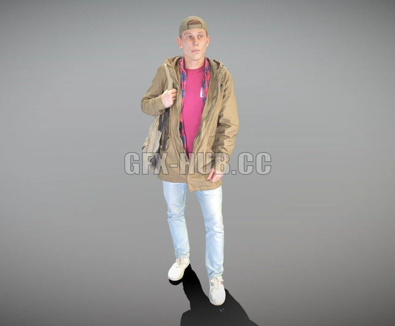 FURNITURE 3D MODELS – Male casual style with backpack 24