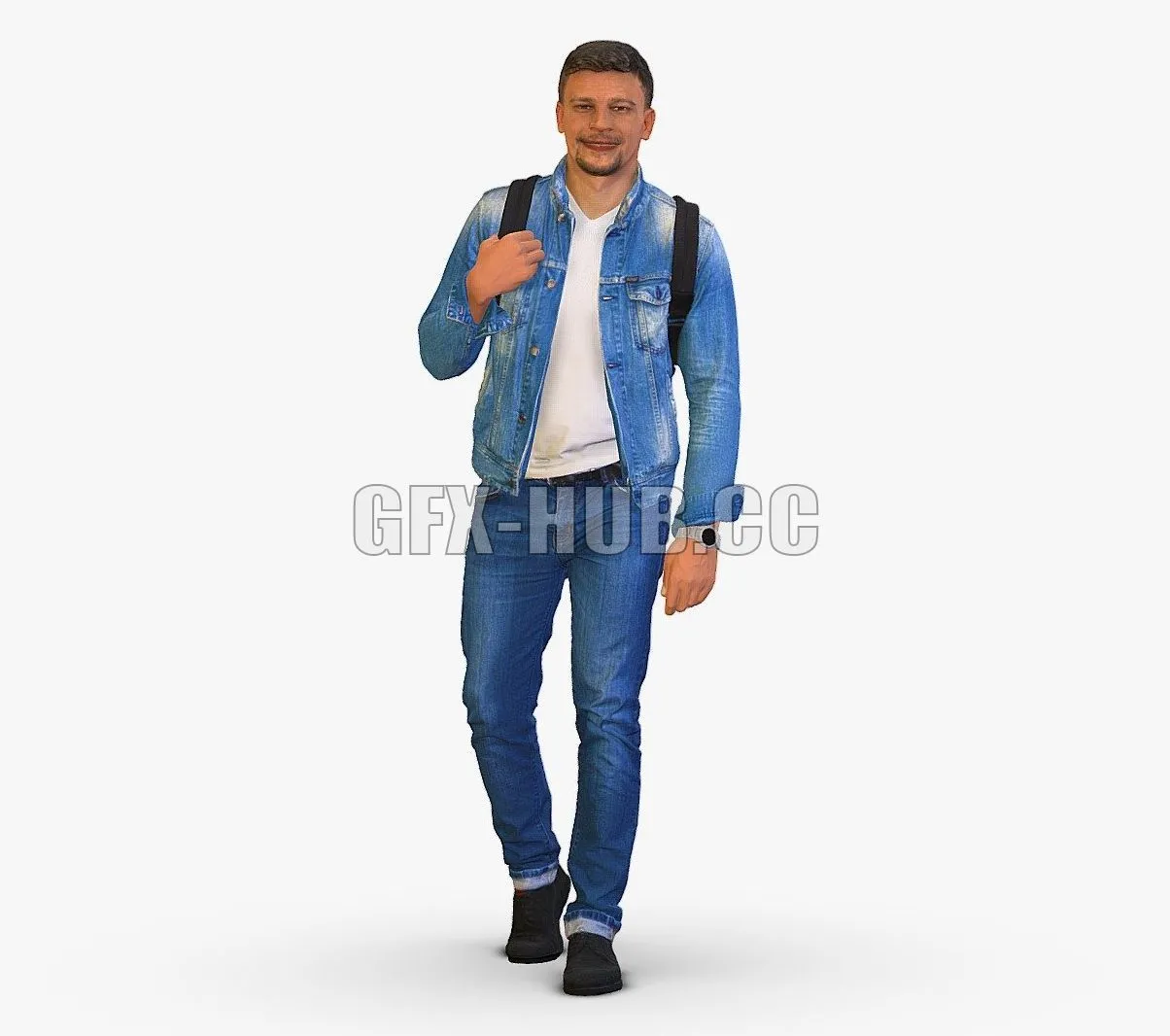 FURNITURE 3D MODELS – Man with bag 0711