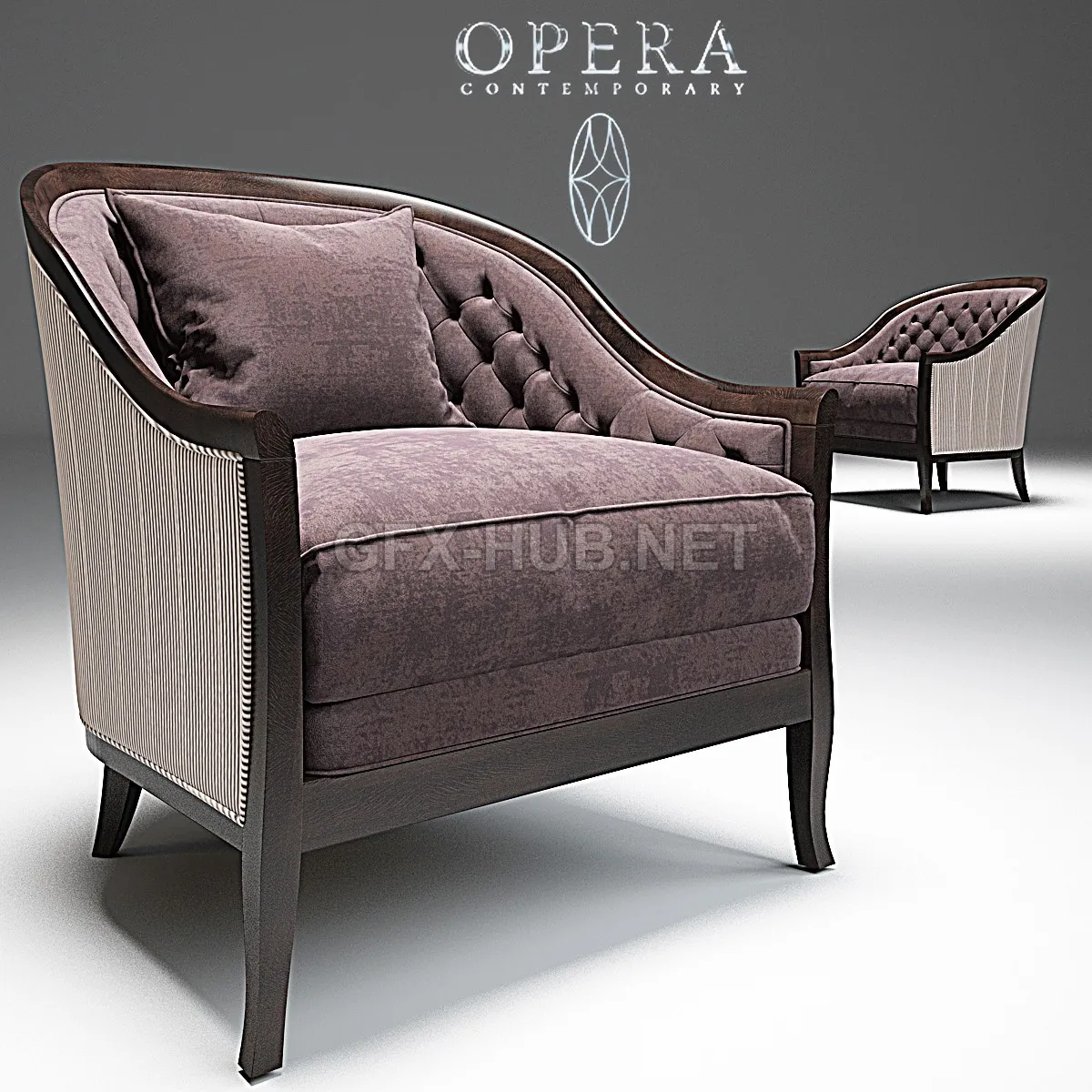FURNITURE 3D MODELS – Marta Classic Armchair by Opera Contemporary