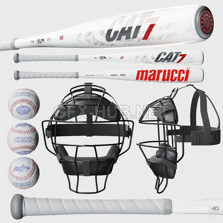 FURNITURE 3D MODELS – Marucci MCBC7 Cat7 BBCOR Baseball Bat