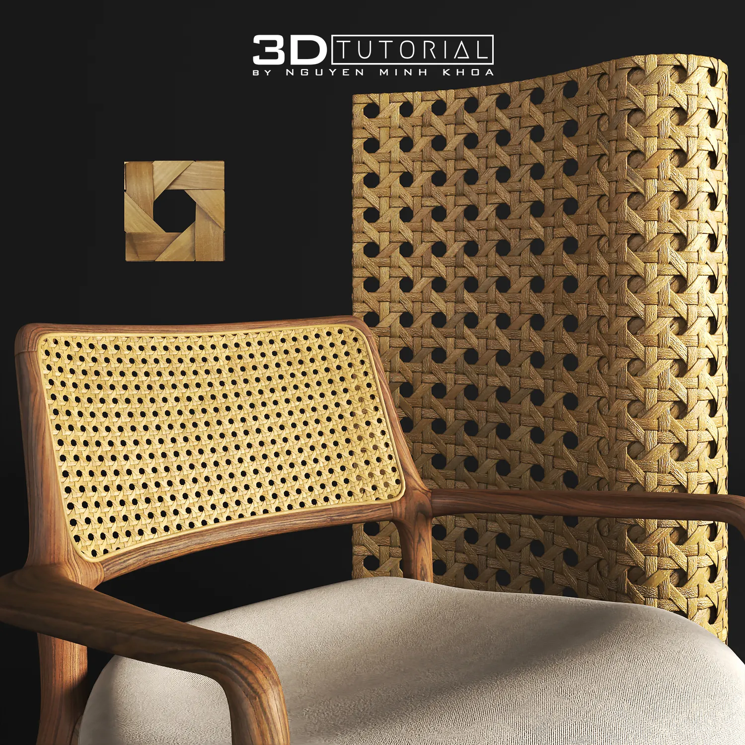 FURNITURE 3D MODELS – Mẫu 15 đan mây tre 3dtutorial byNguyenMinhKhoa