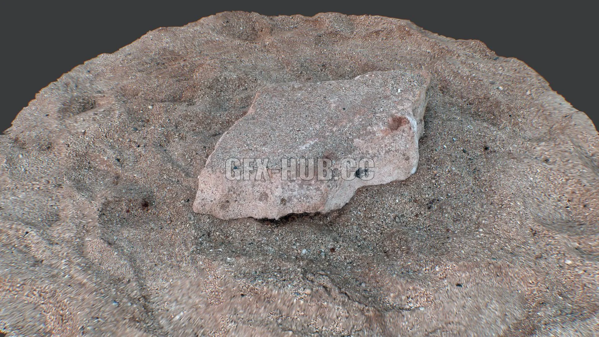 PBR Game 3D Model – Cyprus Rocks 2 raw scan