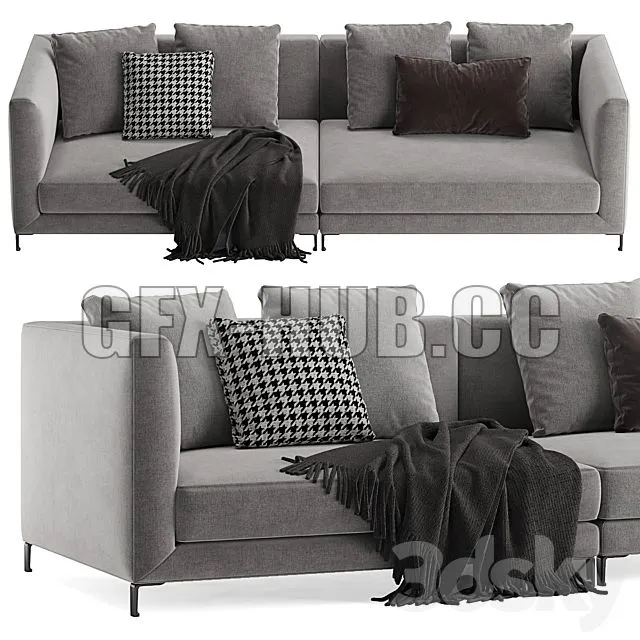 FURNITURE 3D MODELS – Minotti Allen Sofa