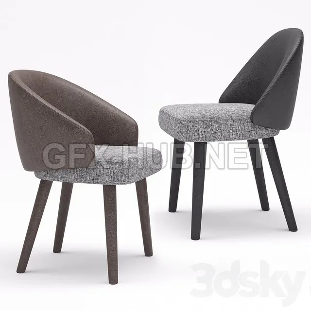 FURNITURE 3D MODELS – Minotti Lawson Dining Chair
