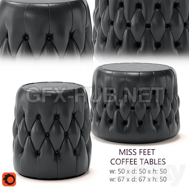 FURNITURE 3D MODELS – Miss Feet coffee tables