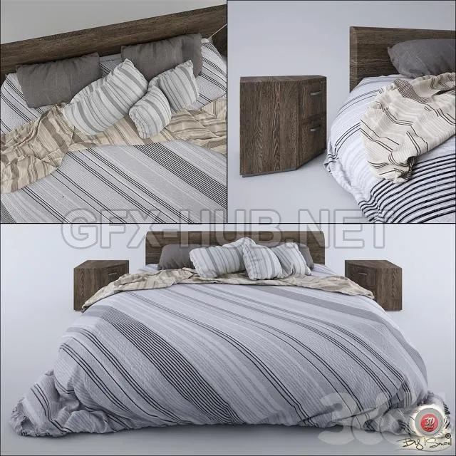 FURNITURE 3D MODELS – Modern bed