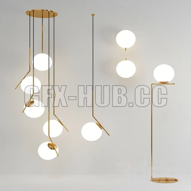 FURNITURE 3D MODELS – Modern Glass Bulb pendant lamps