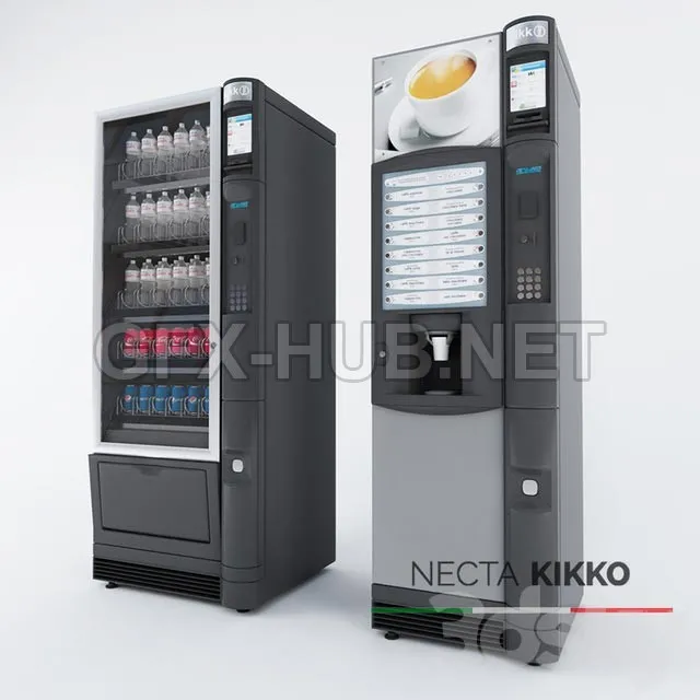 FURNITURE 3D MODELS – Necta Kikko Vending and Snack Machine