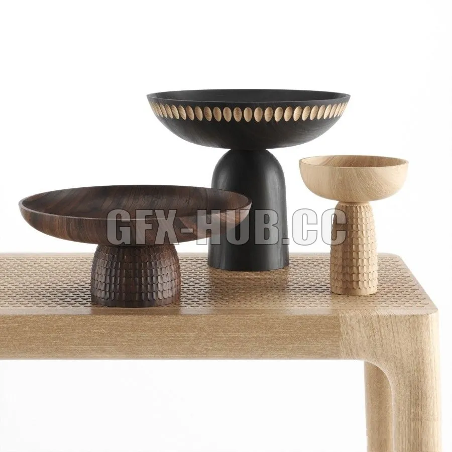 FURNITURE 3D MODELS – Nera Bowls And Unna Console