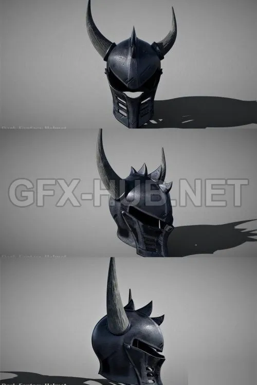 PBR Game 3D Model – Dark Fantasy Helmet