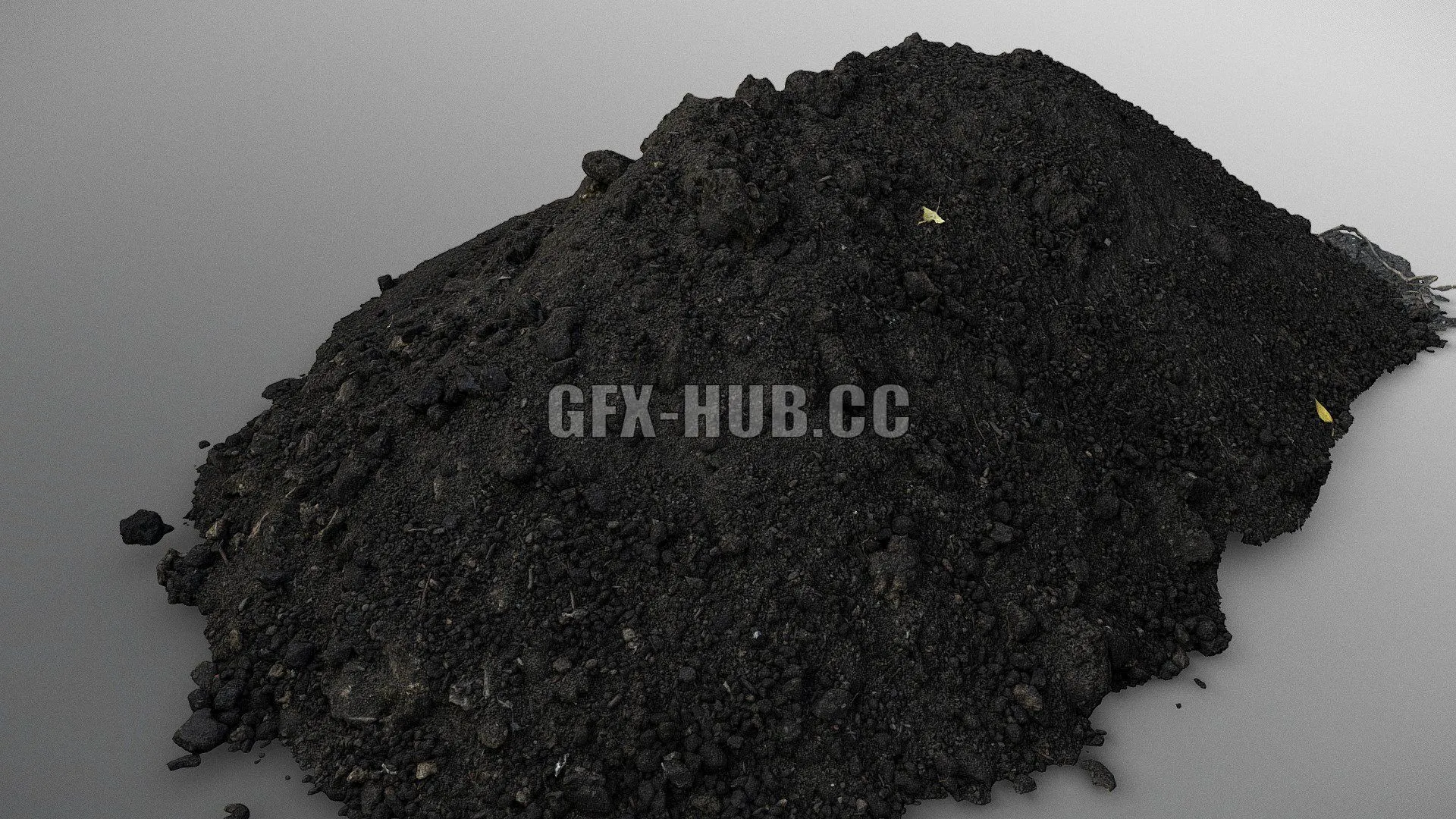 PBR Game 3D Model – Dark soil heap