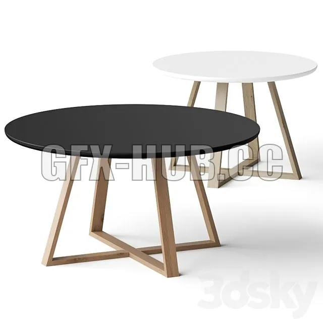 FURNITURE 3D MODELS – Nordic Studio Minimalist Creative Round Coffee Tables