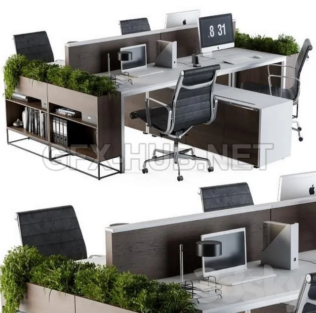 FURNITURE 3D MODELS – Office Furniture Flower Box 03
