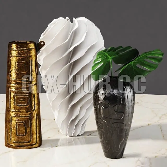 FURNITURE 3D MODELS – Omec vases and Sandra Davolio vase
