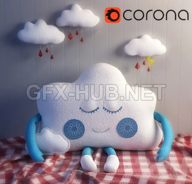FURNITURE 3D MODELS – Pillow toy clouds