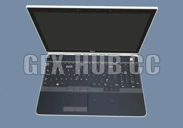 PBR Game 3D Model – Dell Laptop Detailed