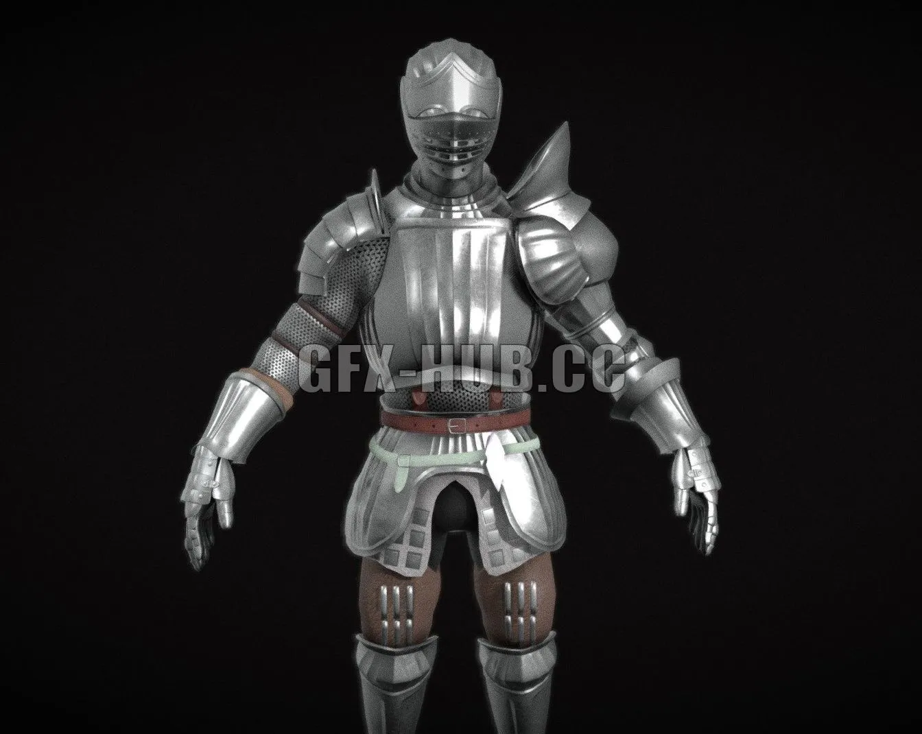 PBR Game 3D Model – Demon Souls Fluted Knight
