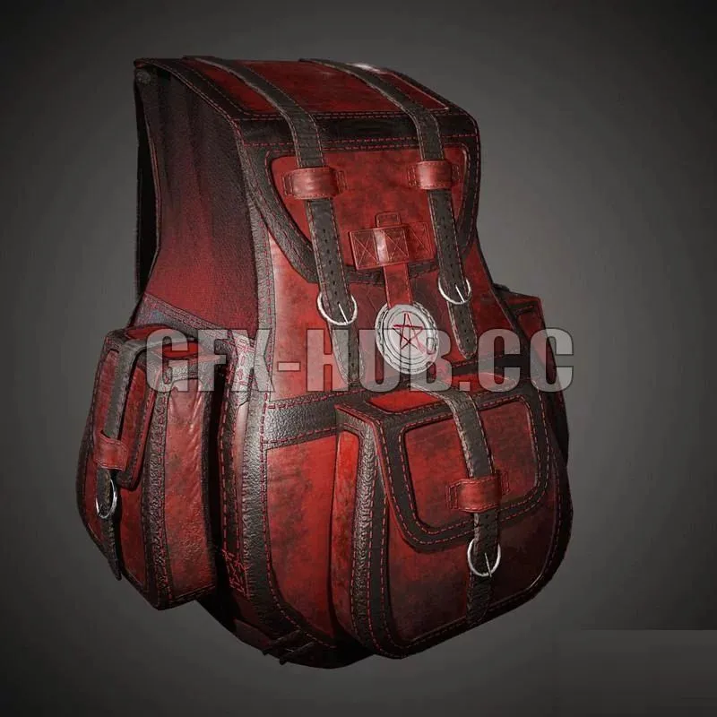 PBR Game 3D Model – Demonic backpack