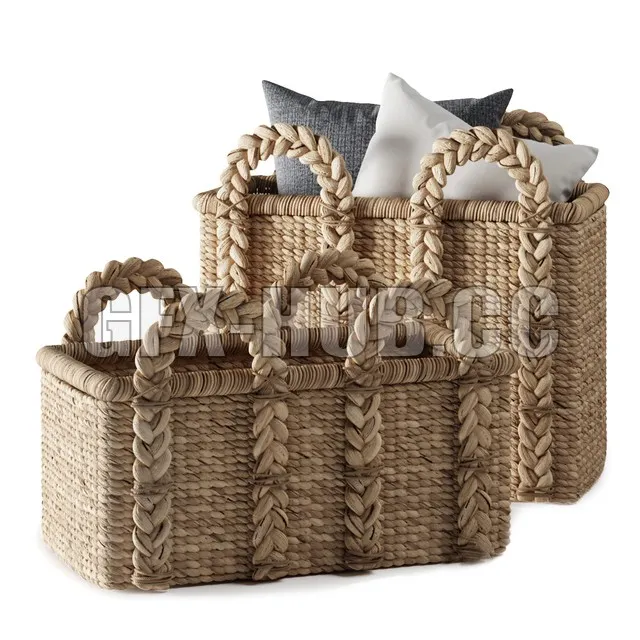FURNITURE 3D MODELS – Pottery Barn Beachcomber Handwoven Seagrass Baskets 02