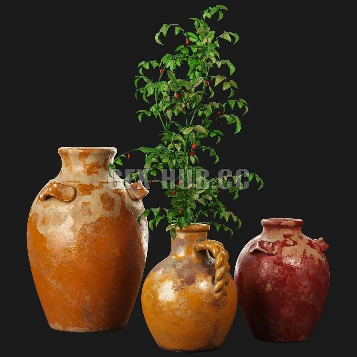 FURNITURE 3D MODELS – Pottery Barn Sicily terra cotta vases