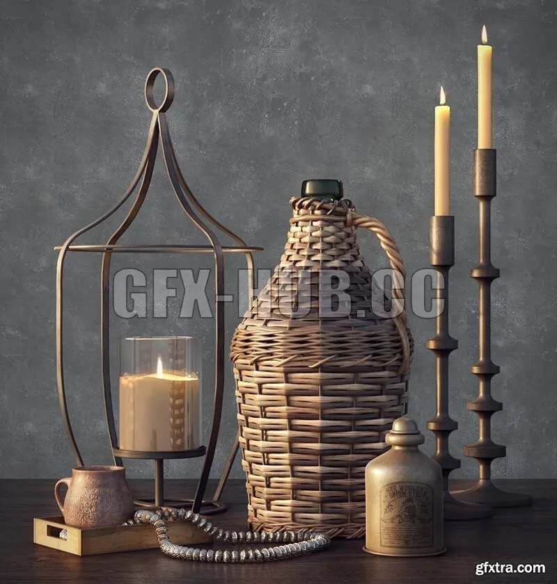FURNITURE 3D MODELS – PotteryBarn decoration set