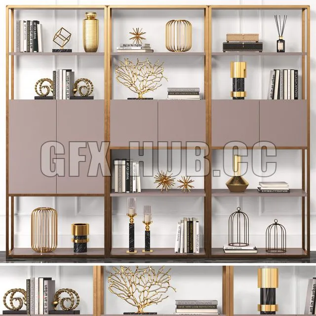 FURNITURE 3D MODELS – Rack SPACE by GARDA DECOR with decor