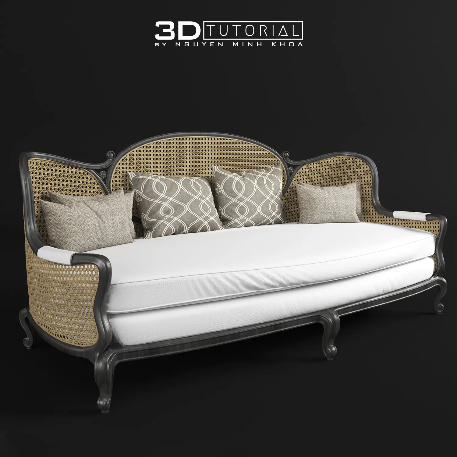 FURNITURE 3D MODELS – rattan sofa modelbyNguyenMinhKhoa