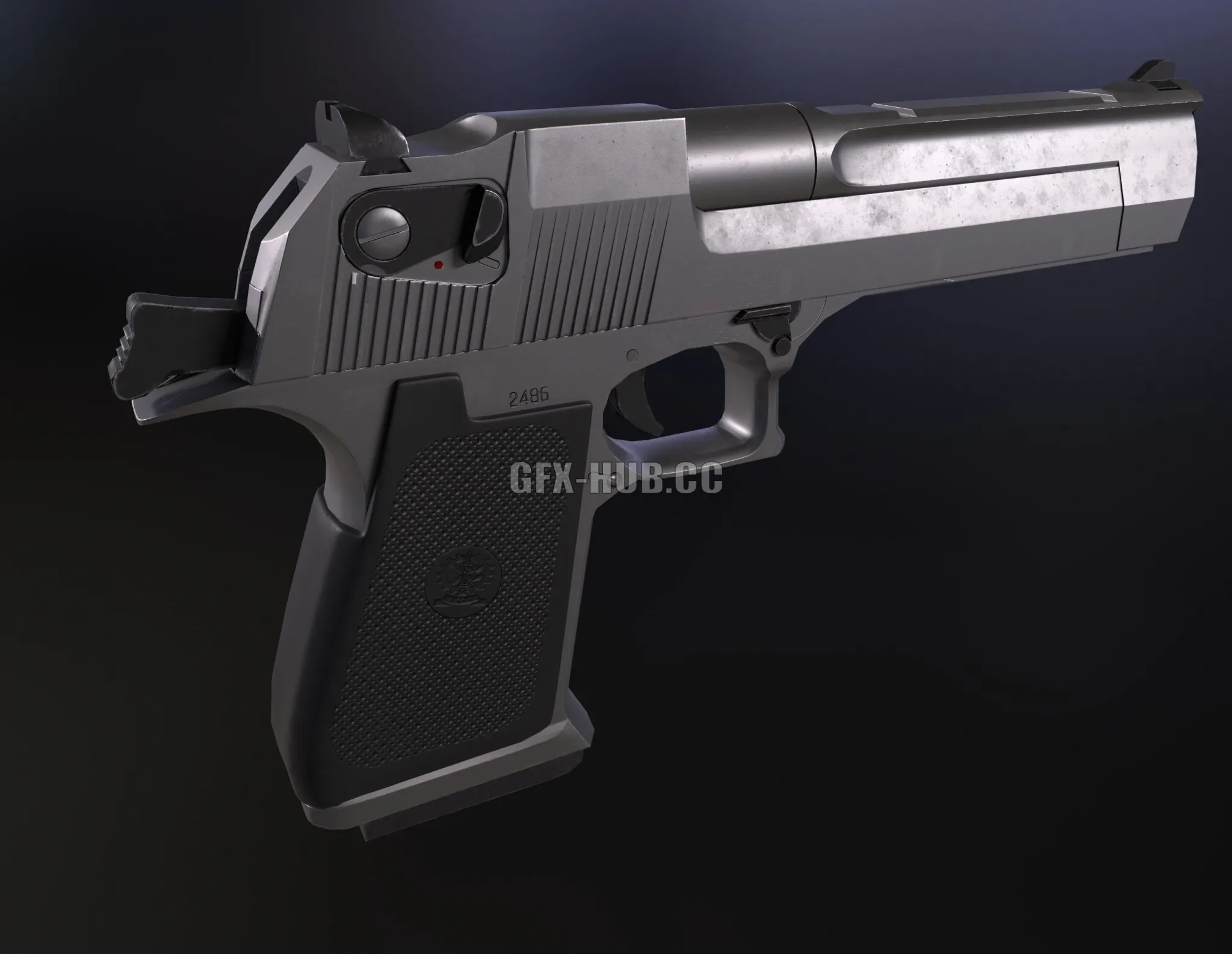 PBR Game 3D Model – Desert Eagle gun