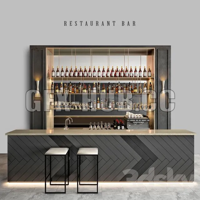FURNITURE 3D MODELS – Restaurant Bar 4