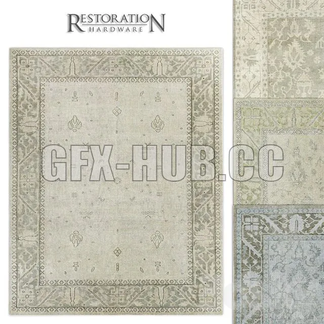 FURNITURE 3D MODELS – RH Ashra Rug