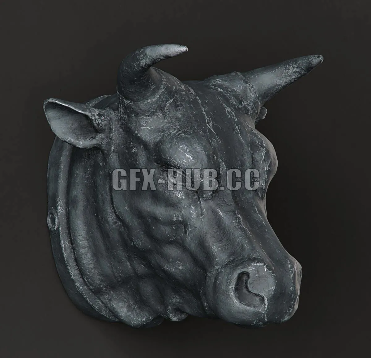 FURNITURE 3D MODELS – RH Circa 1900 cast metal bull’s head