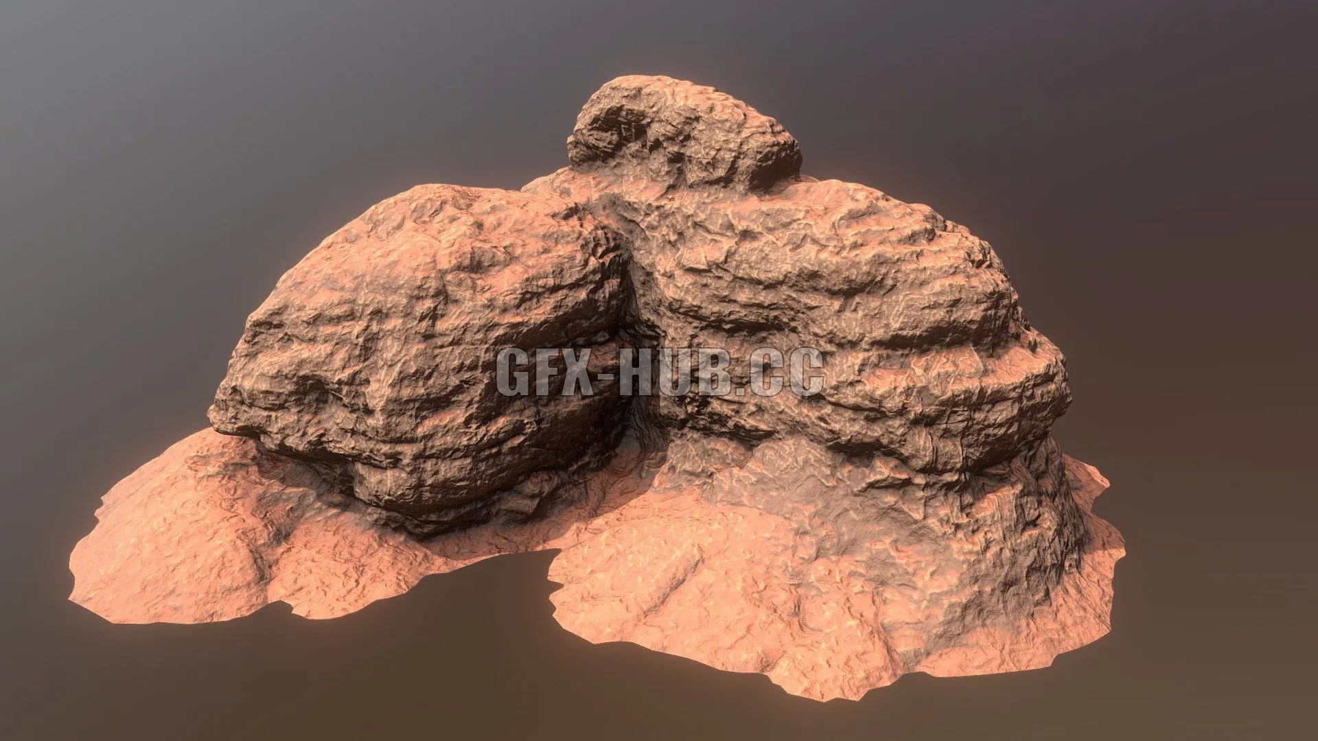 PBR Game 3D Model – Desert Rock
