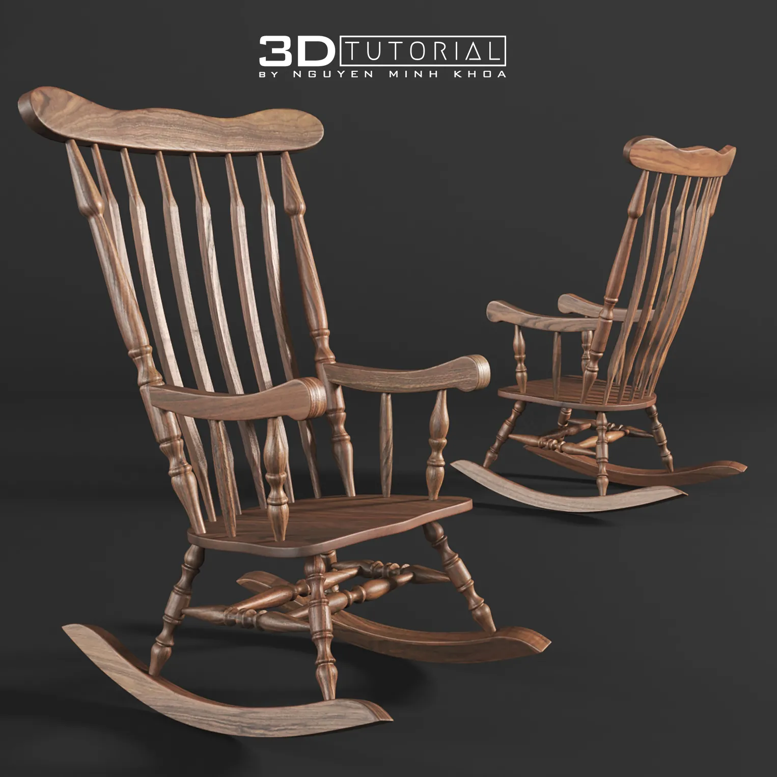 FURNITURE 3D MODELS – Rocking chair modelbyNguyenMinhKhoa