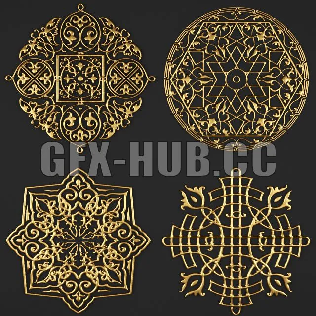 FURNITURE 3D MODELS – Rosette, pattern, carving (ornament, cnc)