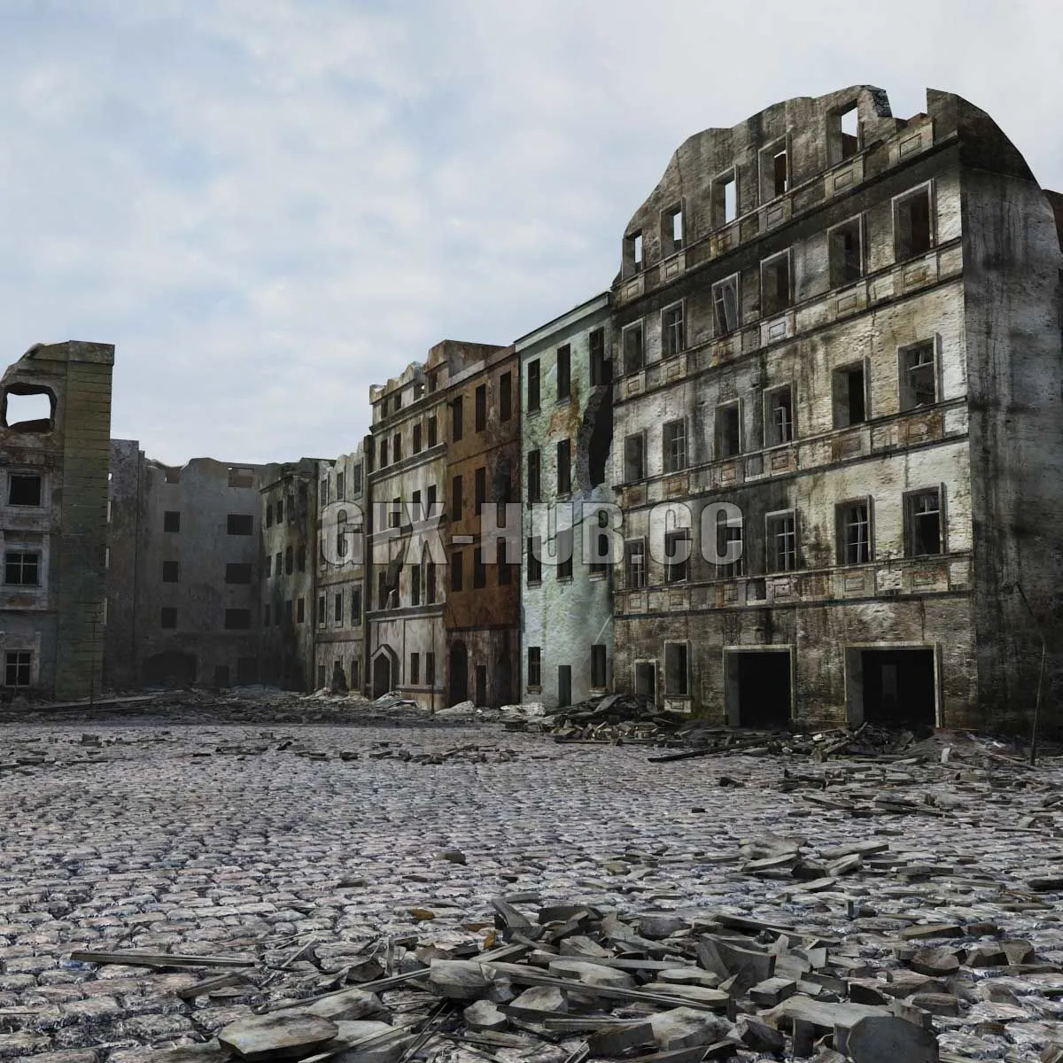 FURNITURE 3D MODELS – Ruined City Warsaw WW2 1945 by 3dmKits