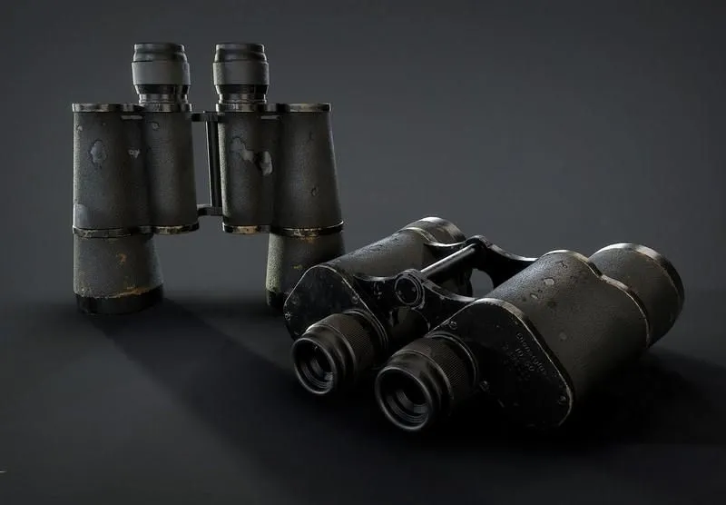 PBR Game 3D Model – Dienstglas 10×50 Binoculars – Carl Zeiss