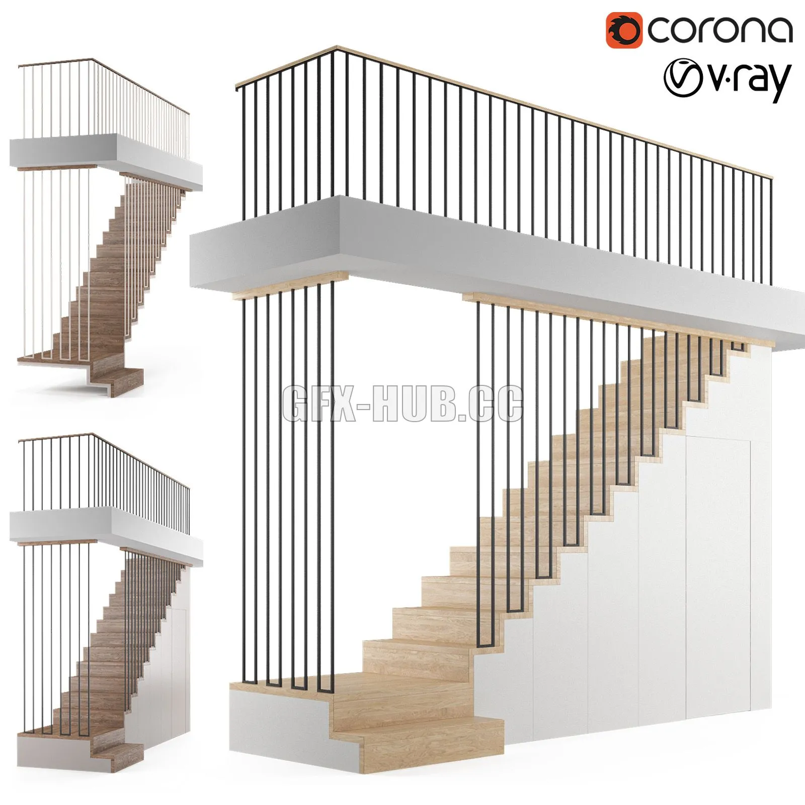 FURNITURE 3D MODELS – Staircase with Storage