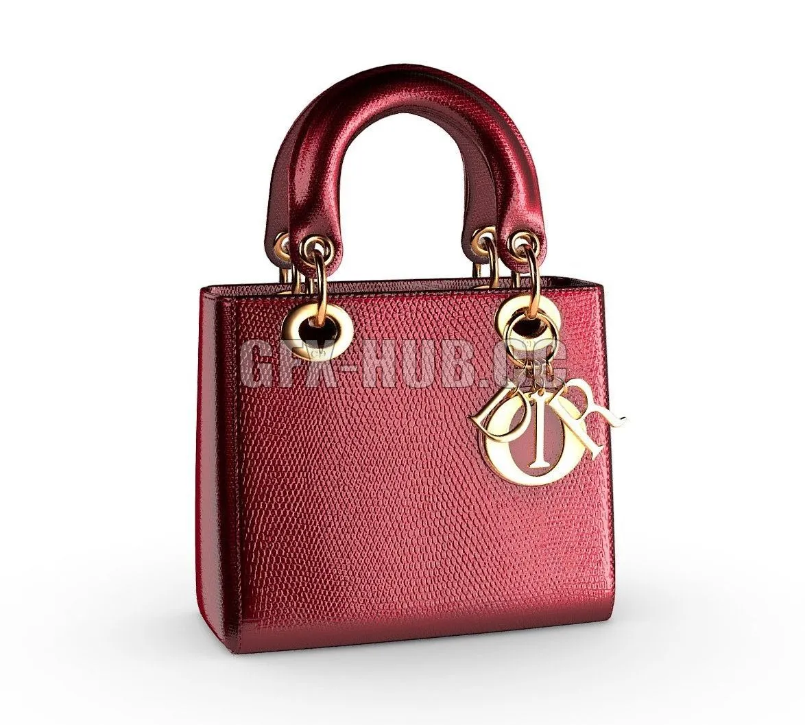 PBR Game 3D Model – Dior handbag