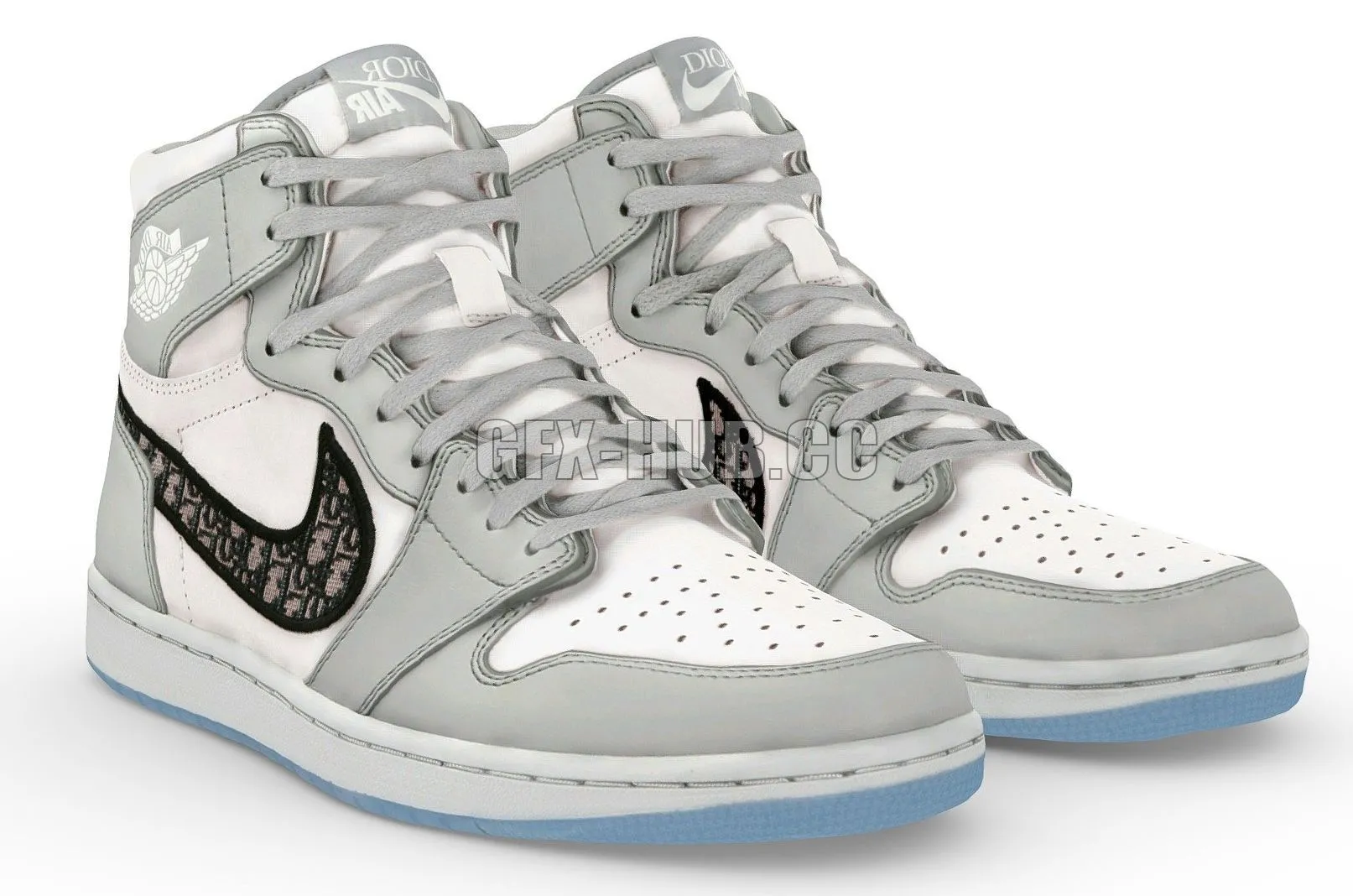 PBR Game 3D Model – Dior X Air Jordan 1 High OG