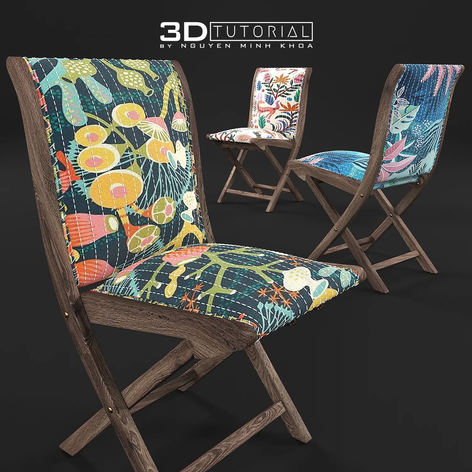 FURNITURE 3D MODELS – Suren-Striped Terai Folding Chair byNguyenMinhKhoa