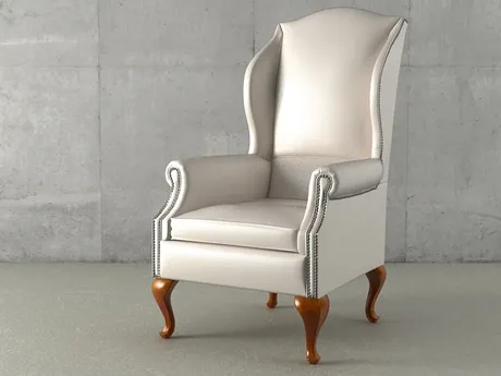 FURNITURE 3D MODELS – Tall Wing Back Chair