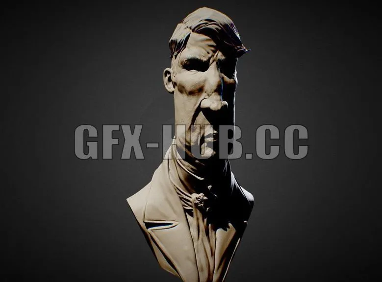 PBR Game 3D Model – Dishonored inspired Lord Pendleton