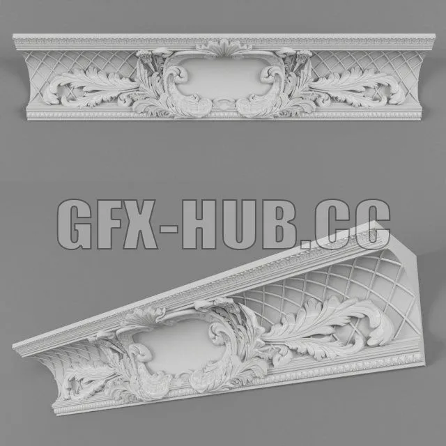 FURNITURE 3D MODELS – The central element of the cornice