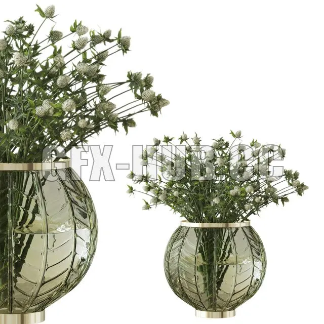 FURNITURE 3D MODELS – Thistle in a glass vase