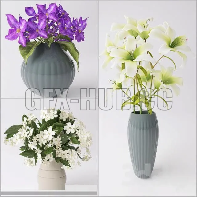 FURNITURE 3D MODELS – Three bouquets